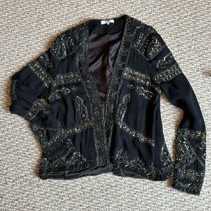Beaded Parker jacket size M. Work once
